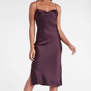 Express slip midi dress-plum